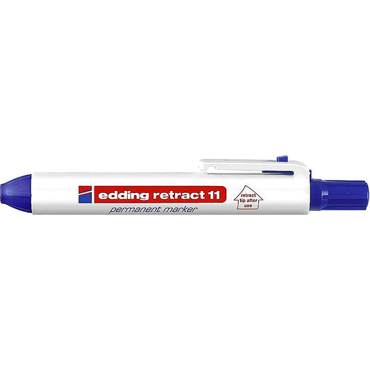 Edding Retract 11 Permanent Marker, einhändig bedienbar, 1,5–3mm Rundspitze
