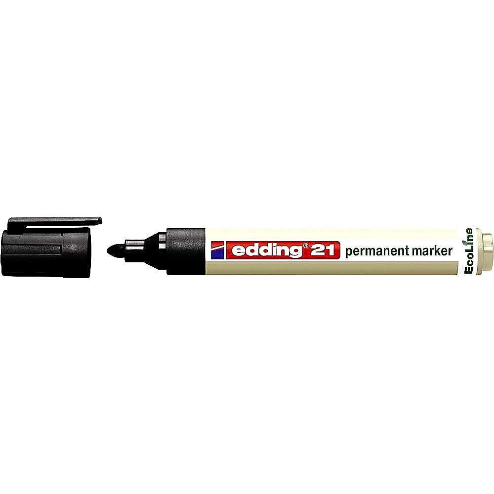 Edding 21 EcoLine Permanentmarker 1,5–3mm, Universalmarker viele Oberflächen