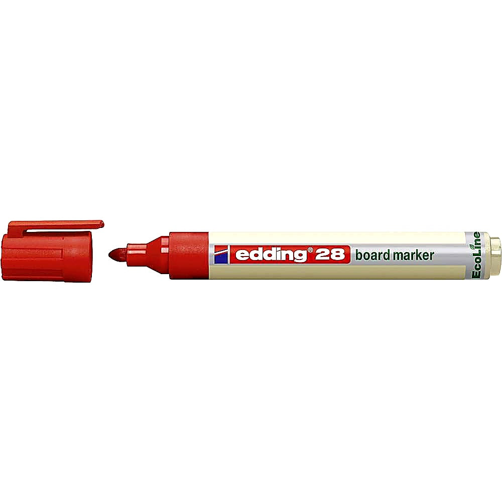 Edding 28 EcoLine Whiteboardmarker schwarz, Rundspitze 1,5–3mm, Boardmarker