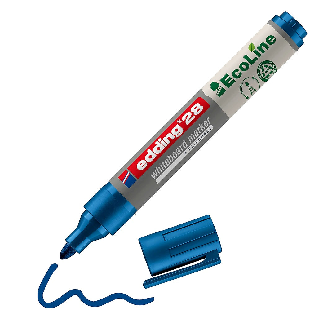Edding 28 EcoLine Whiteboardmarker schwarz, Rundspitze 1,5–3mm, Boardmarker