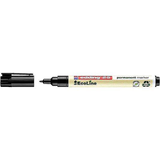 Edding 25 EcoLine Permanentmarker grün, Rundspitze 1mm, wasserfest, nachfüllbar