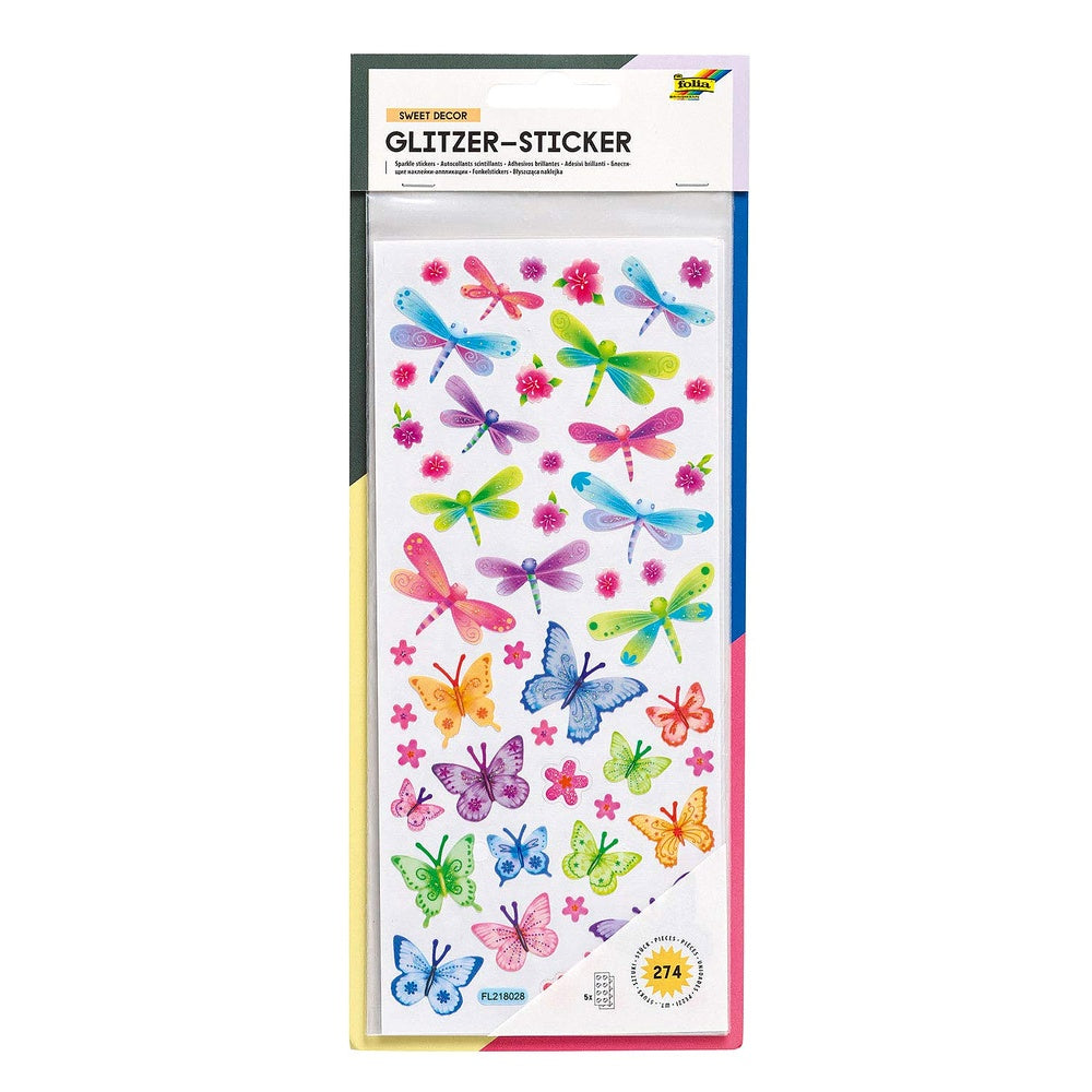 folia Glitzer-Sticker Dekozauber