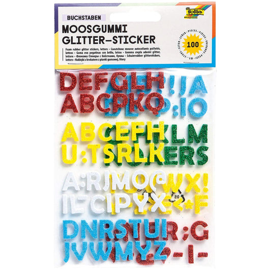folia 5261 - Filzstanzteile Buchstaben selbstklebend 150 Stück farbig sortiert