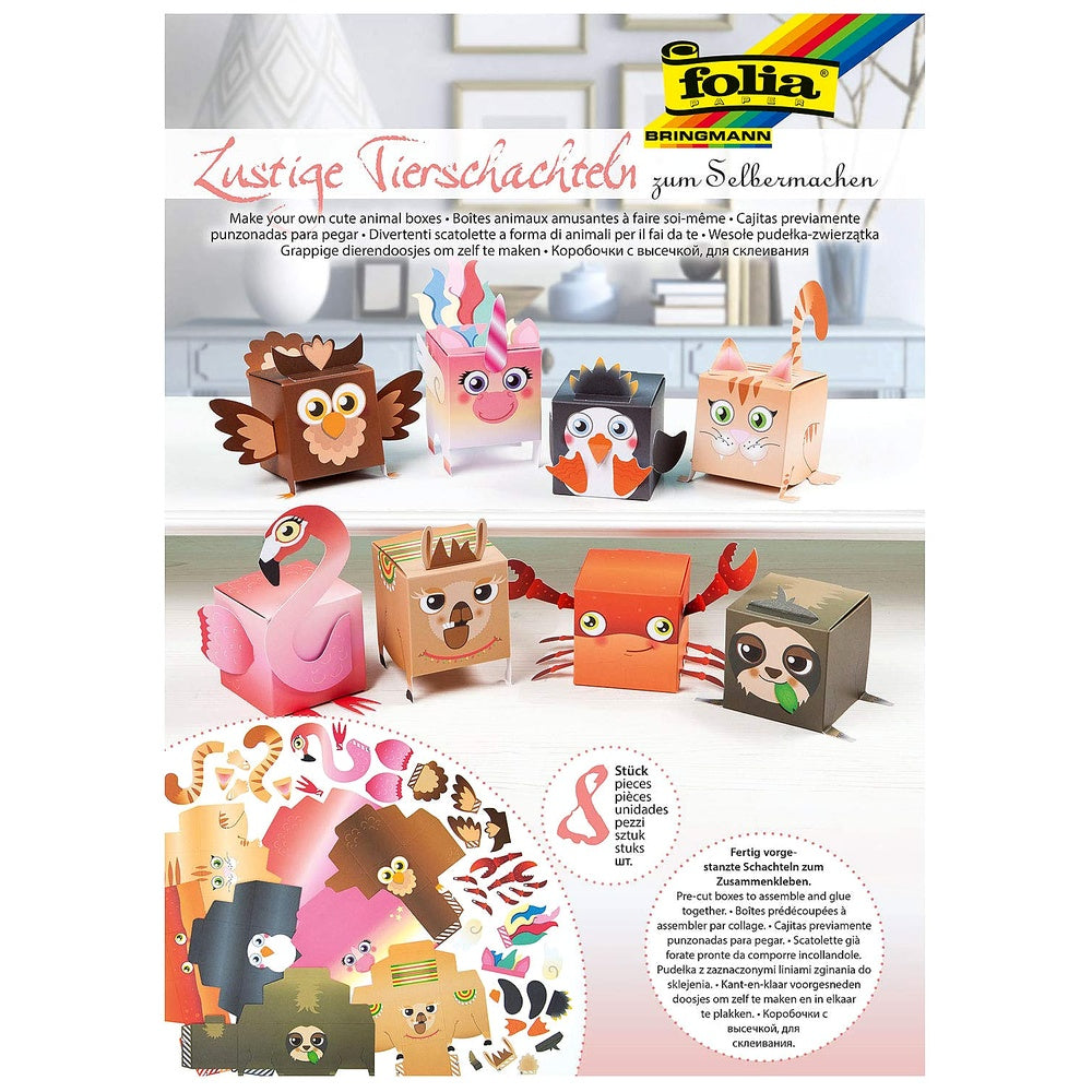 folia Lustige Tierschachteln zum Selbermachen Schachteln