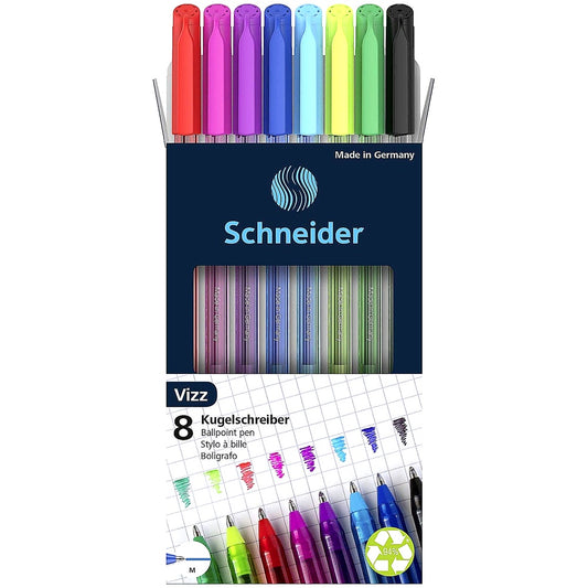 Schneider Slider Basic XB Kugelschreiber 8er Set schwarz nachfüllbar weich