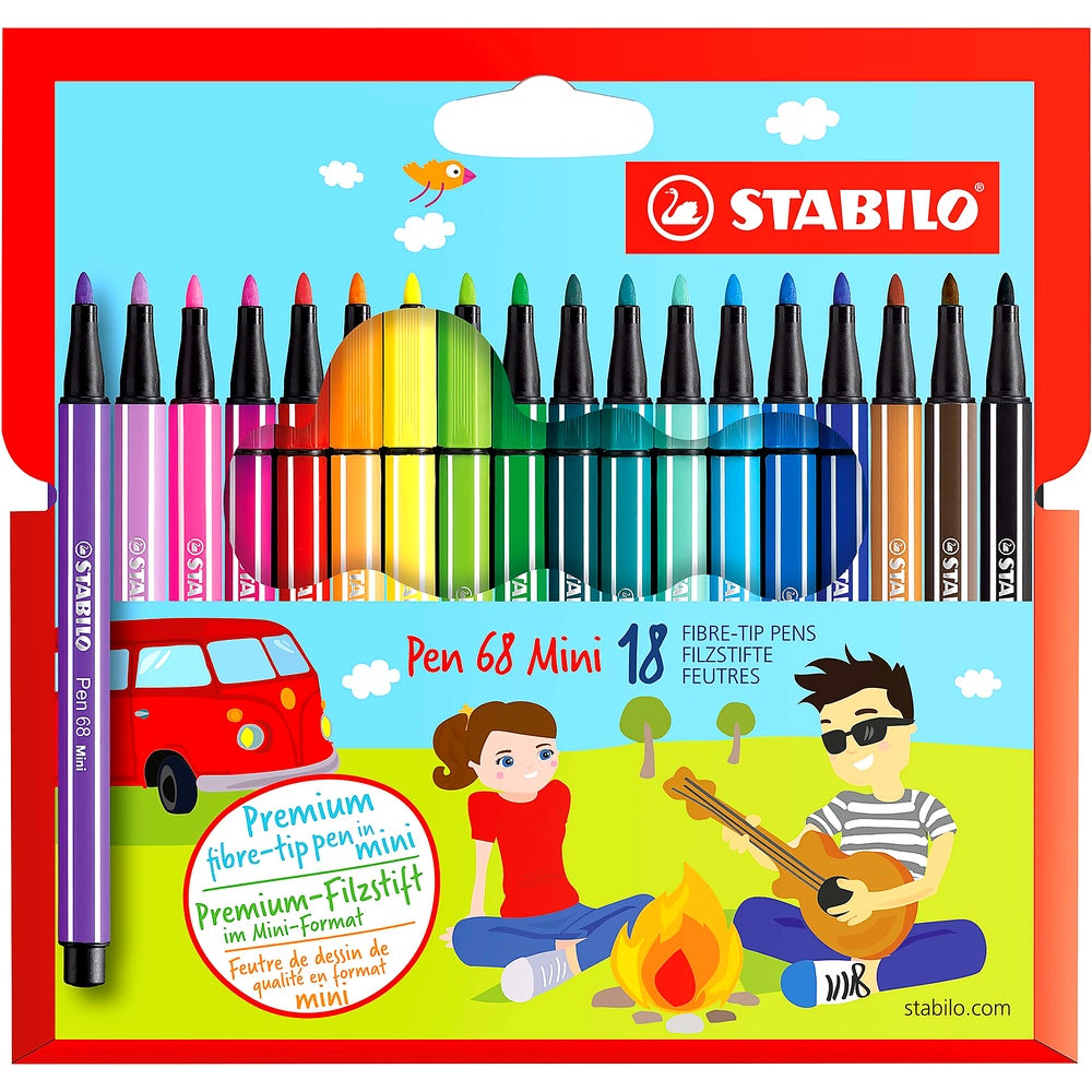 STABILO - Premium-Filzstift - Pen 68 Mini - 18er Pack