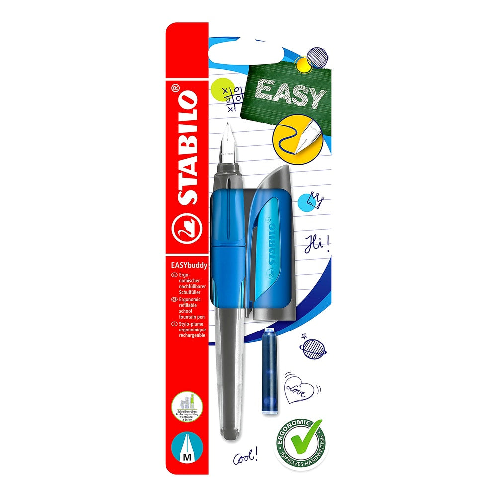 STABILO EASYbuddy Füller Schreibfarbe Blau inkl Patrone A