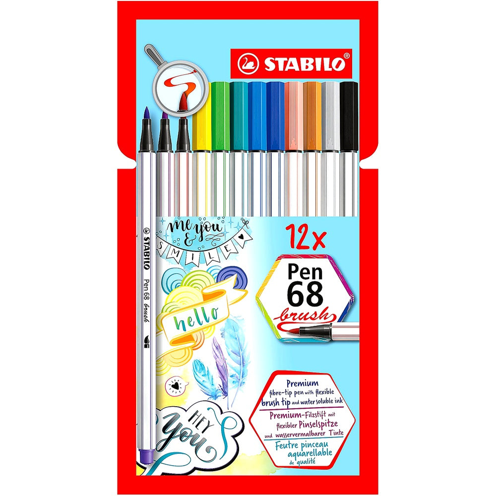 STABILO - Premium-Filzstift Pinselspitze variable Strichstärken - Pen 68 brush