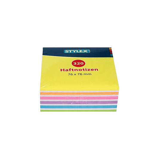 Stylex Haftnotizen Block 76 x 76 mm 320 Blatt selbstklebend