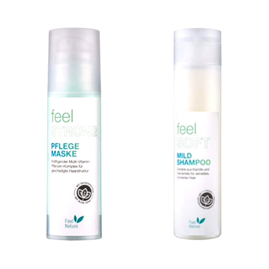 Feel Nature Mild Shampoo 250 ml und Feel Nature Pflegemaske 150 ml