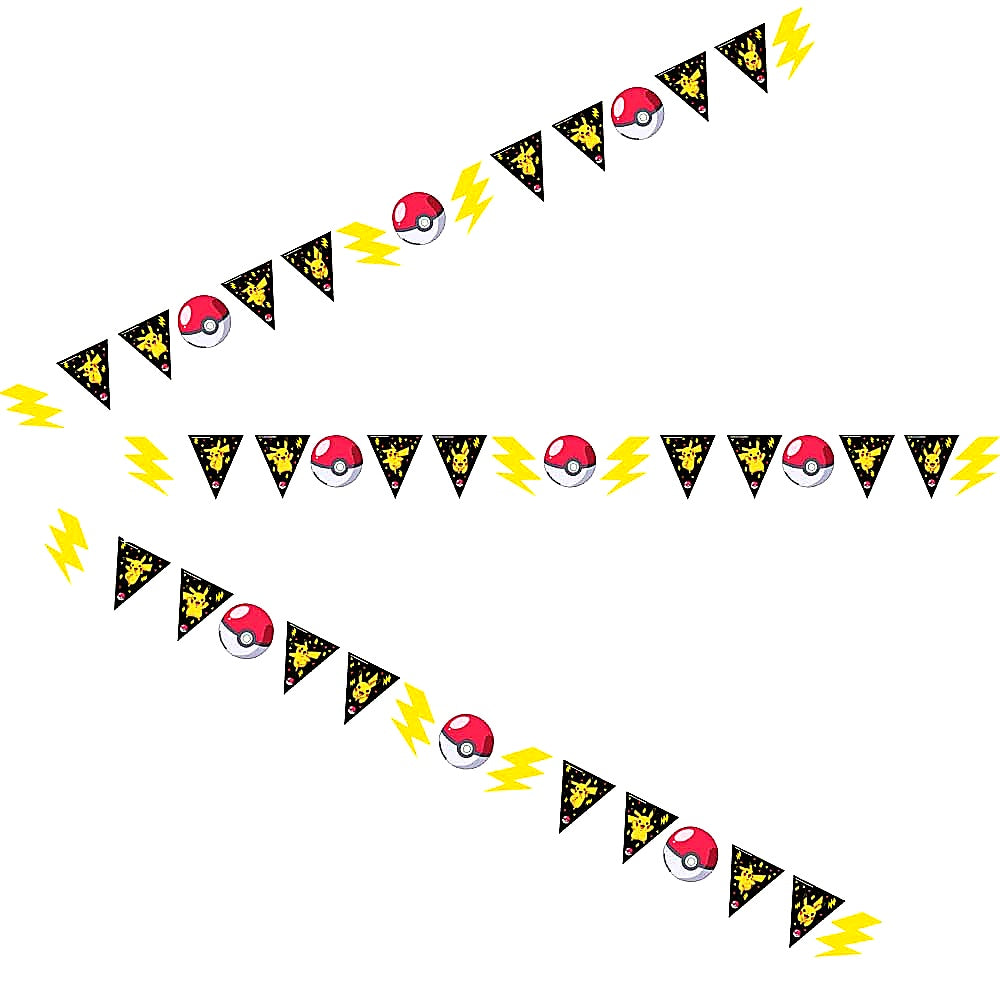 Amscan 9917111 – Pokémon Kindergeburtstagsparty-Wimpelbanner Dekoration – 3 3 m