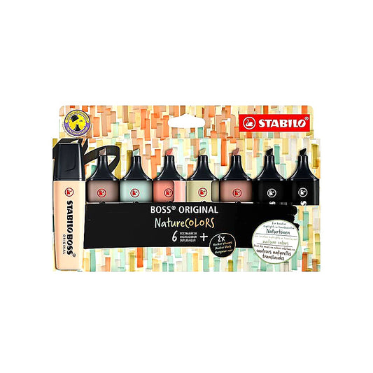 STABILO BOSS ORIGINAL NatureCOLORS 8er Set natürliche Farben Textmarker