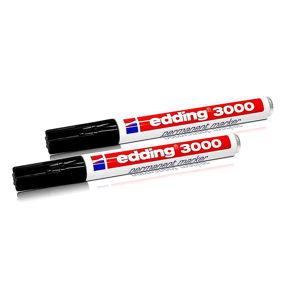 Edding Set 2X 3000 Permanent Marker schwarz 1.5-3 mm, Permanentmarker