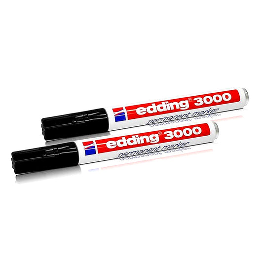 Edding Set 2X 3000 Permanent Marker schwarz 1.5-3 mm, Permanentmarker