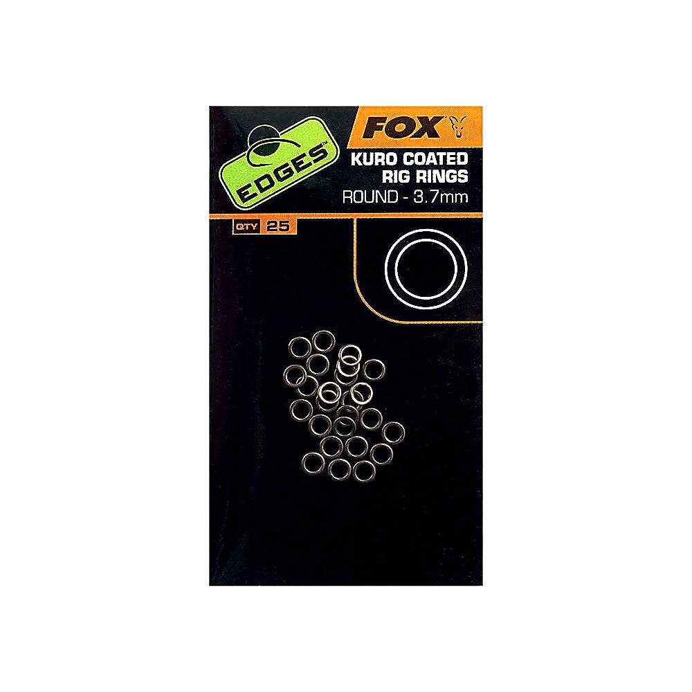 Fox Edges Kuro Coated Rig Rings 2,5mm, 15 Stück für Karpfenmontage