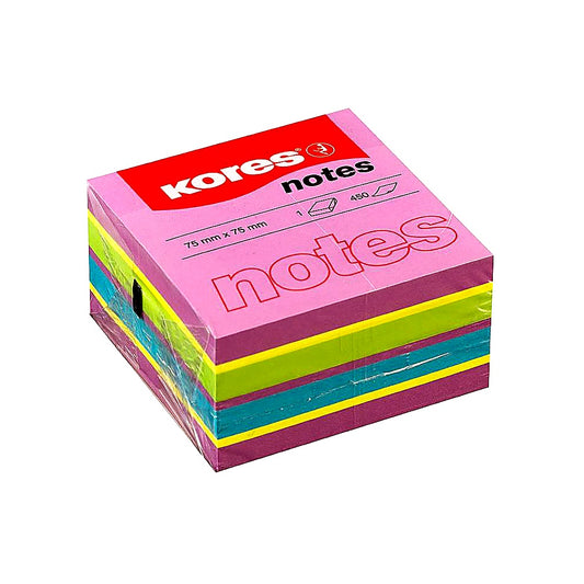 Kores Haftnotizen Würfel Frühling 75x75mm 450 Blatt 4 Farben