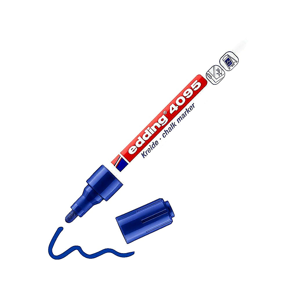 Edding 4095 Kreidemarker, abwischbar, für Fenster, Tafeln & Deko