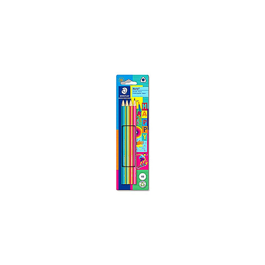 Staedtler Noris Happy Dreieck Bleistifte HB 4er Kartonhängekarte