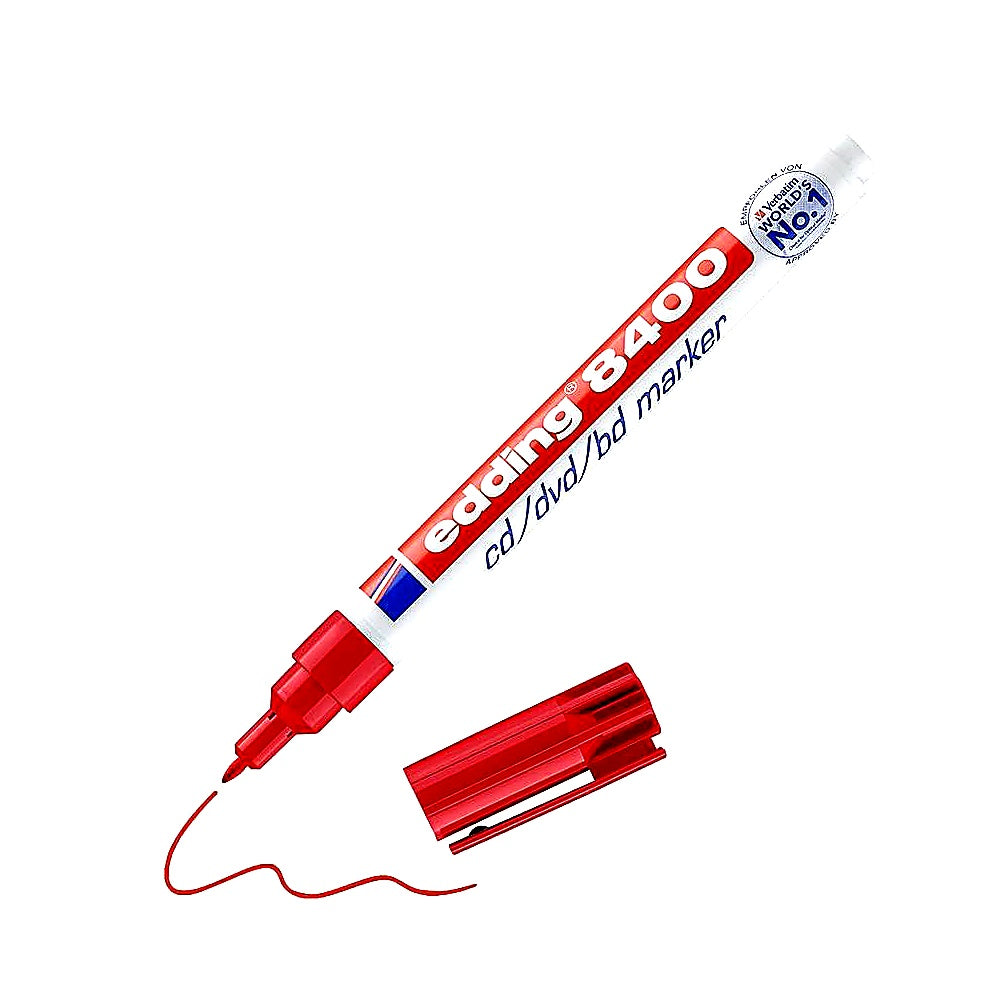 Edding 8400 CD/DVD/BD Marker, Rundspitze 0,5–1mm, dauerhafte Beschriftung