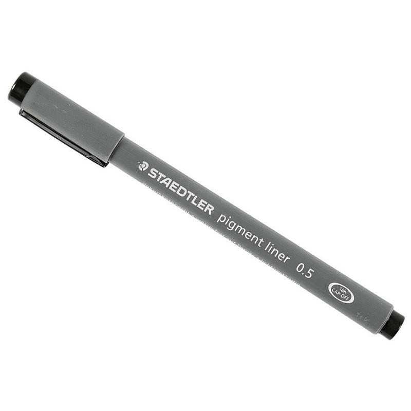 Staedtler Pigment Liner 0.5mm schwarz feiner Fineliner Zeichnen