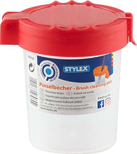 Stylex Pinselbecher sortiert Wasserbecher für Pinsel Malen