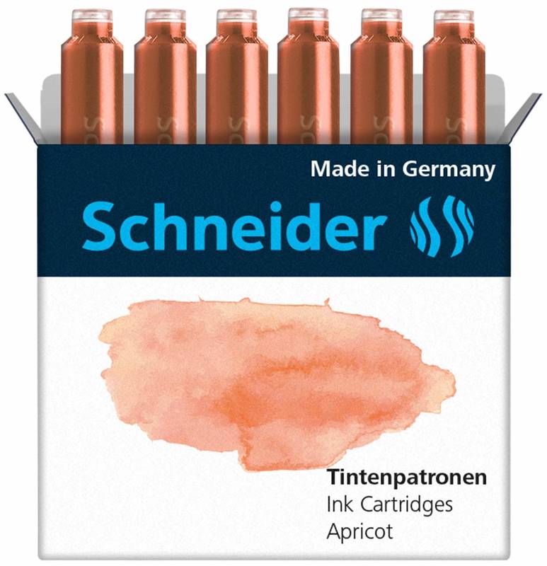 Schneider Pastell Tintenpatrone 6 Stück Ersatzpatrone Pastell Farben