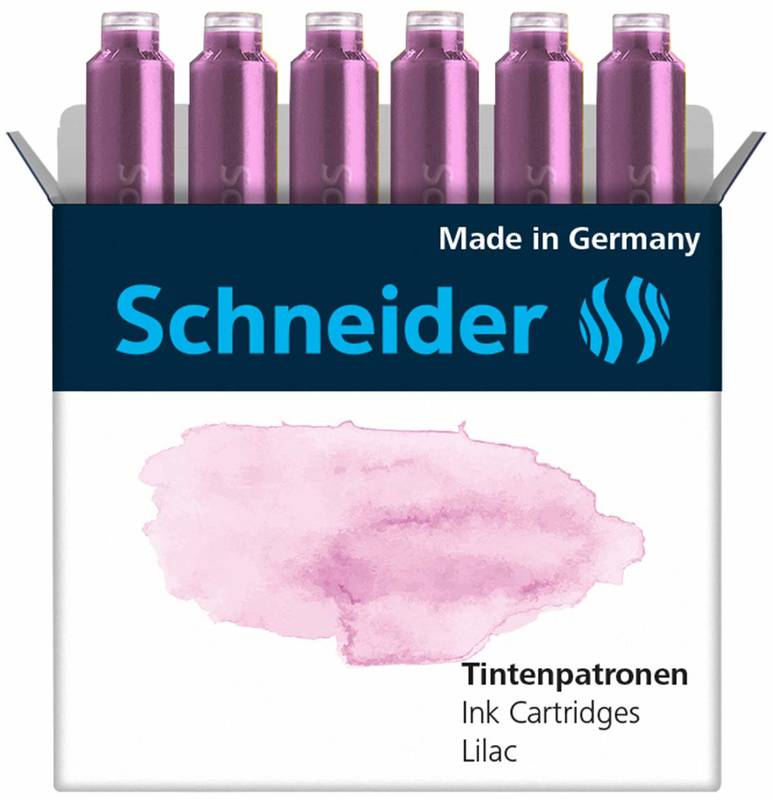 Schneider Pastell Tintenpatrone 6 Stück Ersatzpatrone Pastell Farben