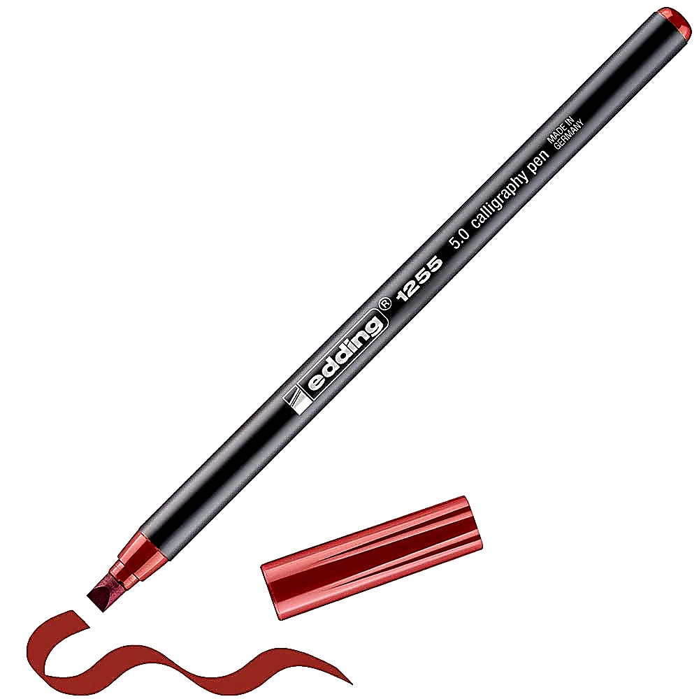 Edding 1255 Kalligrafiestift 5mm, Fasermaler Hand-Lettering, Karten, Journals