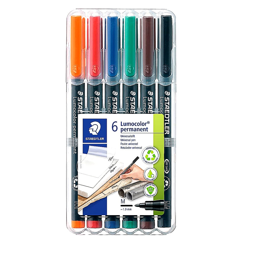 Staedtler Lumocolor Folienstift permanent 6er Set Overhead