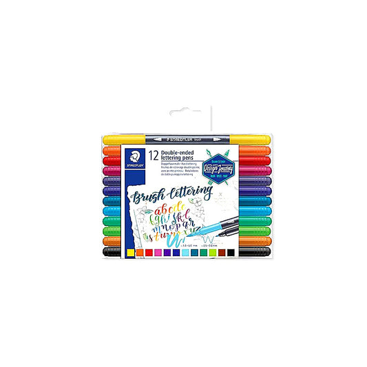 Staedtler Doppelfasermaler Handlettering 12er Klarfaltetui Lettering Set