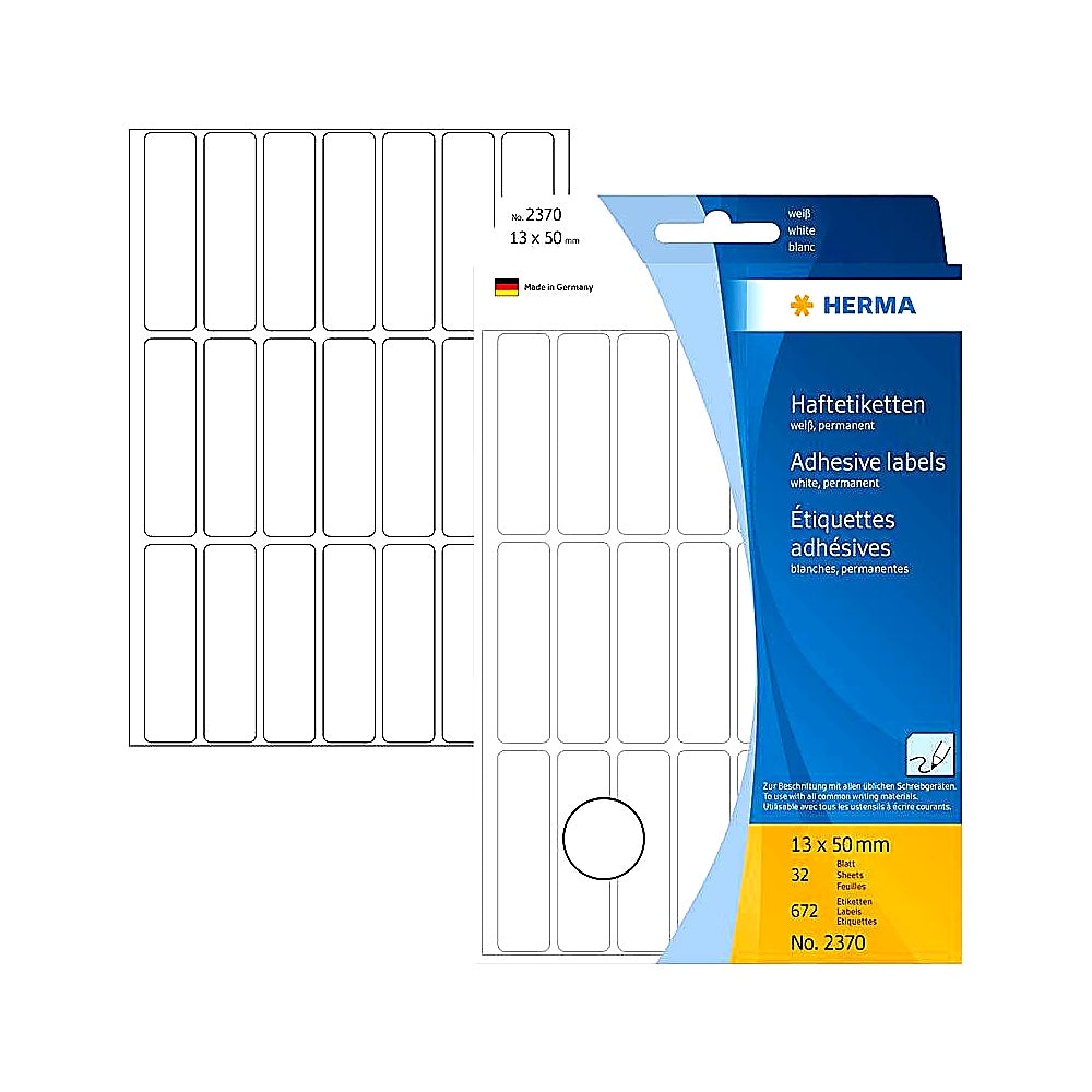HERMA Vielzweck-Etiketten weiß universell beschriftbar 100 Stück