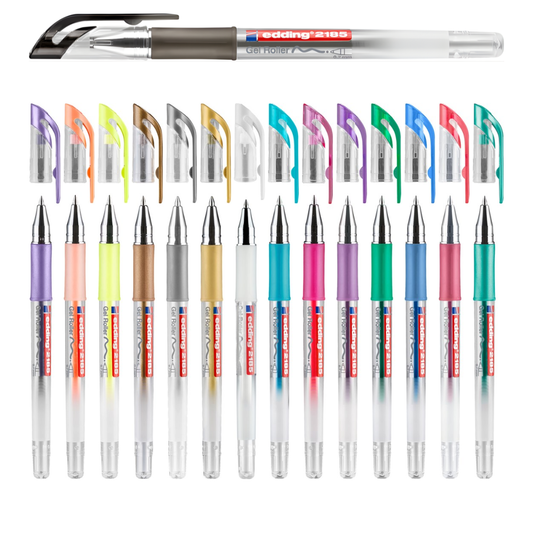 Edding 2185 Gelroller 0,7mm, weiß gold silber, Gelschreiber Bulletjournal