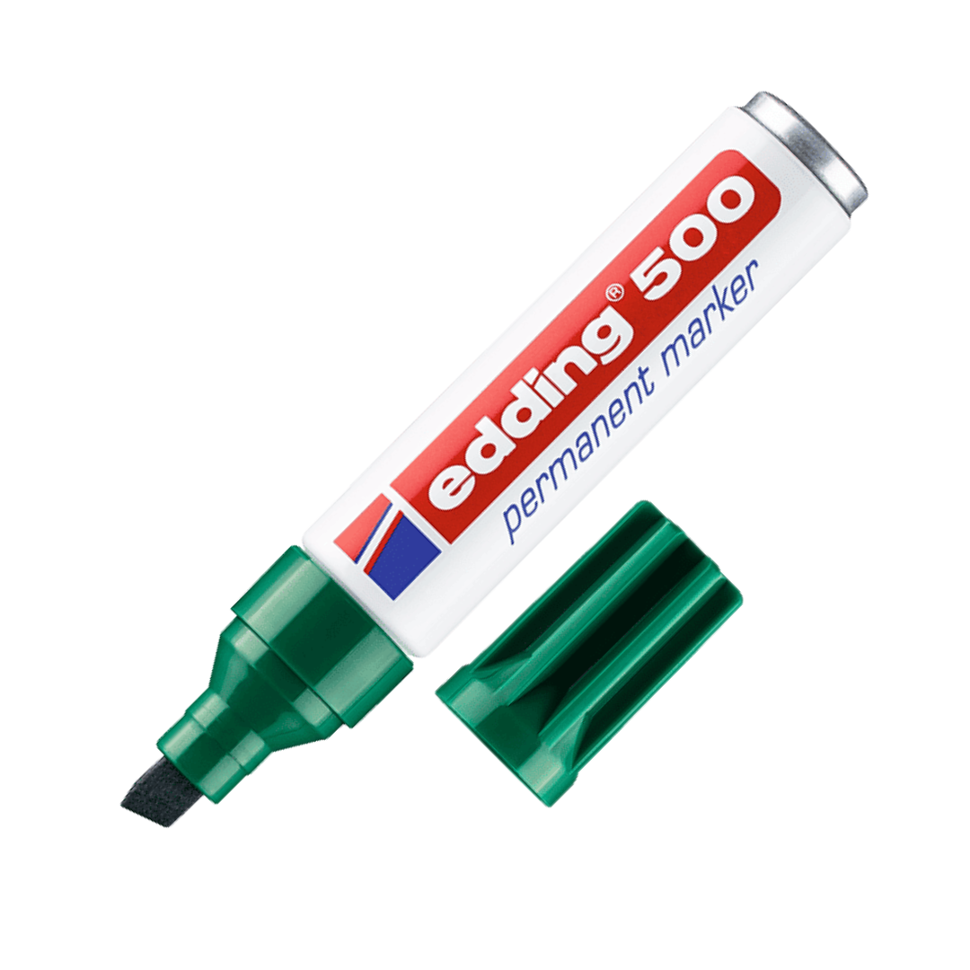 Edding 500 Permanentmarker, Keilspitze 2–7mm, wasserfest, schnelltrocknend