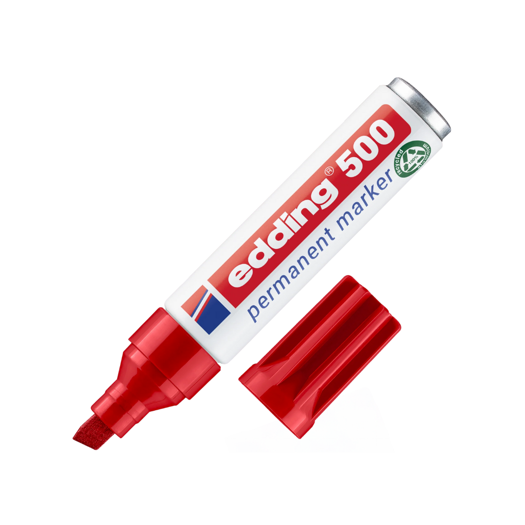 Edding 500 Permanentmarker, Keilspitze 2–7mm, wasserfest, schnelltrocknend