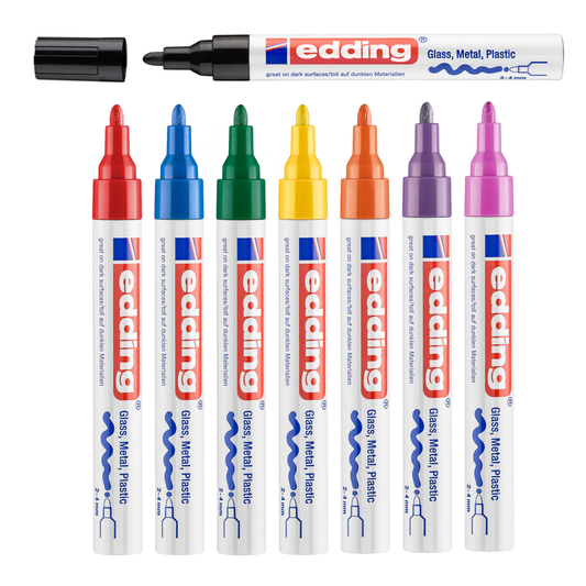 Edding 750 Lackmarker, mittlere Spitze 2–4 mm, deckend, für viele Materialien