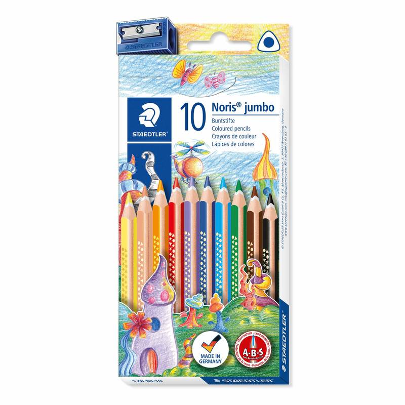 Staedtler Noris Club Jumbo Buntstifte 10er Set brillante Farben