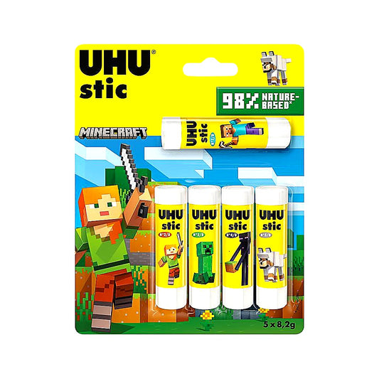 UHU Stic Klebestift BTS Minecraft 5x8.2g Kinder Klebestift Basteln Schule