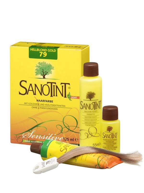 Sanotint Haarfarbe permanente Haarcoloration schonende Formel