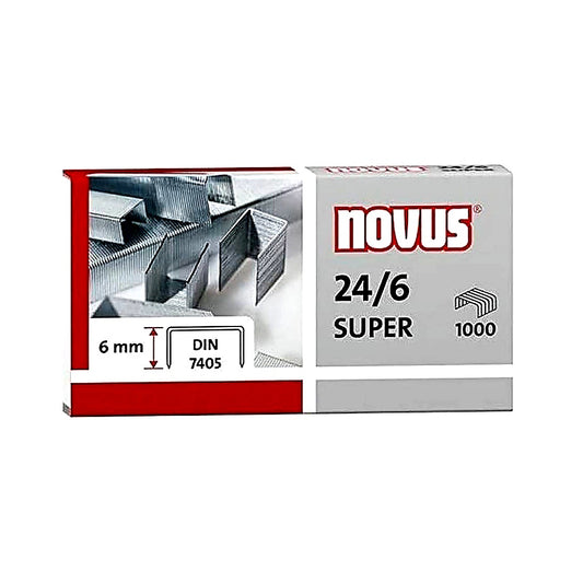 Novus 040-0026 Heftklammern & Refill 24/6 verzinkt 1000 Stück Nachfüllpack