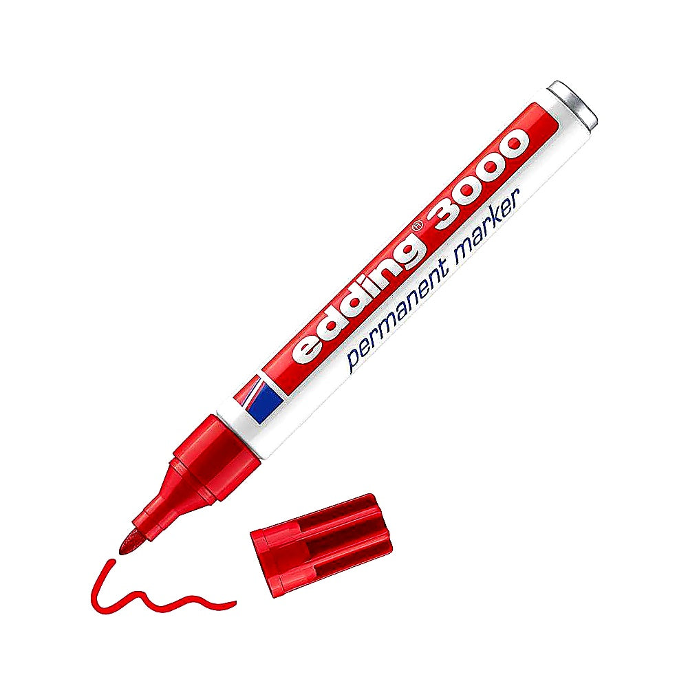 Edding 3000 Permanentmarker, universell, für viele Oberflächen, wasserfest