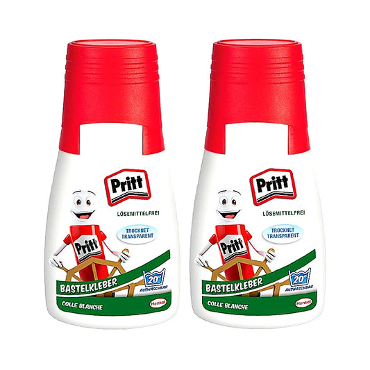 Pritt Bastelkleber 2x50g transparent Alleskleber Schule Basteln Büro Kinder