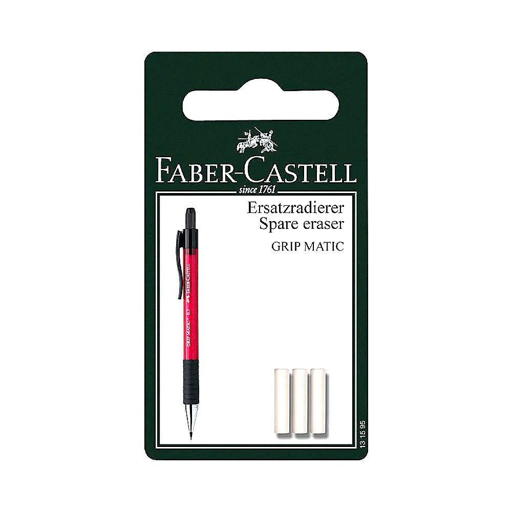 Faber Castell Ersatzradierer Grip Matic 3er, Radierer Nachfüllung