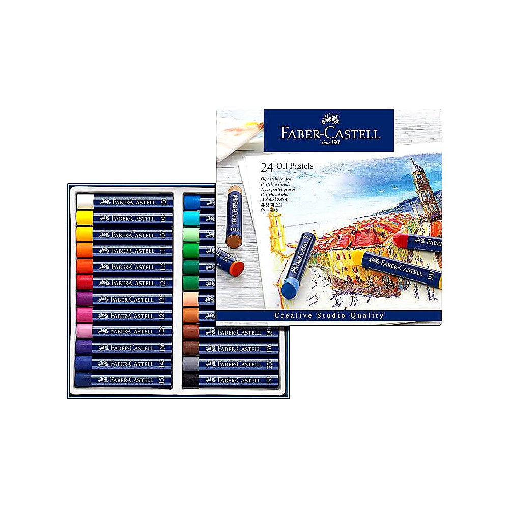 Faber Castell Ölpastellkreide Studio Quality 24er Etui, Pastellfarben