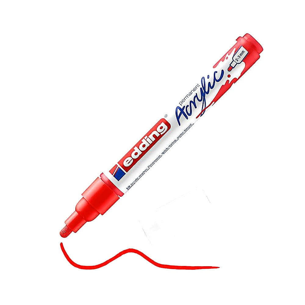 Edding 5100 Acrylmarker medium, Rundspitze 2–3 mm, wasserfest, Leinwand & Holz