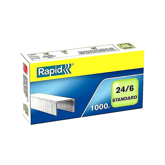 Rapid Heftklammern 24/6mm Standard verzinkt 1000 Stück Bürobedarf