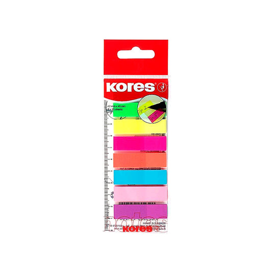Kores Haftende Register Indexstreifen 8 Farben 25 Blatt Lineal selbstklebend