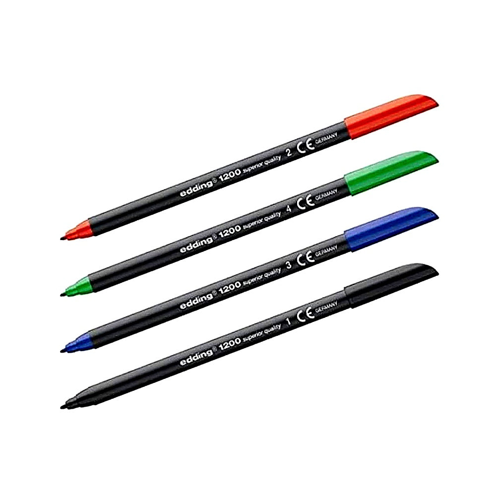 Edding 1200 Filzstifte fein schwarz 1 mm – Set für Schule & Zeichnen