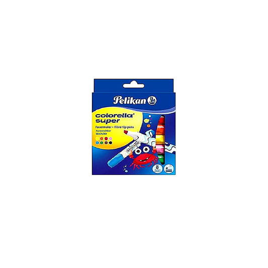 Pelikan Fasermaler Colorella Super Keilspitze 8 Farben für großflächiges Malen