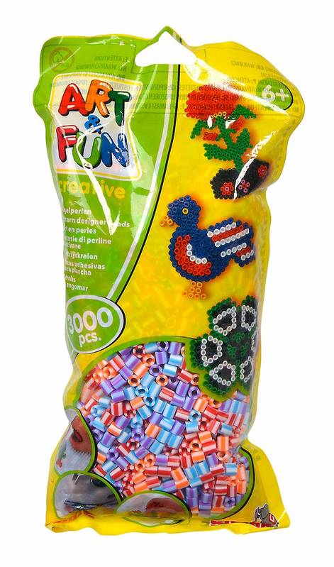 Simba Art and Fun 3000 Bügelperlen im Beutel Multi Color Perlen