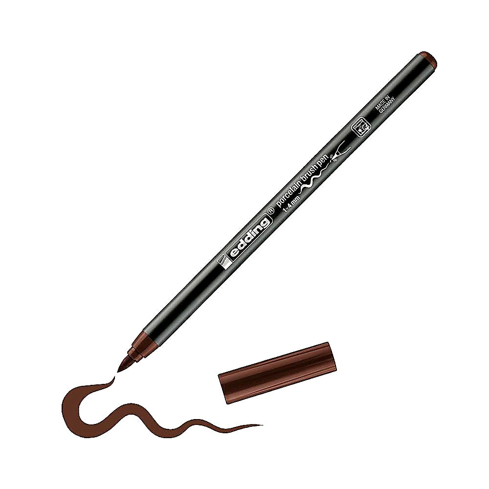 Edding 4200 Porzellan-Brushpen, Stift für Porzellanmalerei & Keramik
